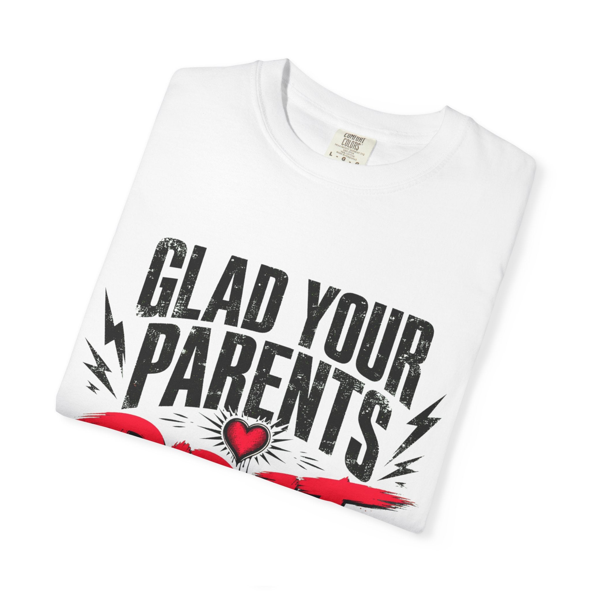 Did It Raw T-Shirt  "Glad Your Parents Did It Raw" Graphic Tee (Love You Back Print)