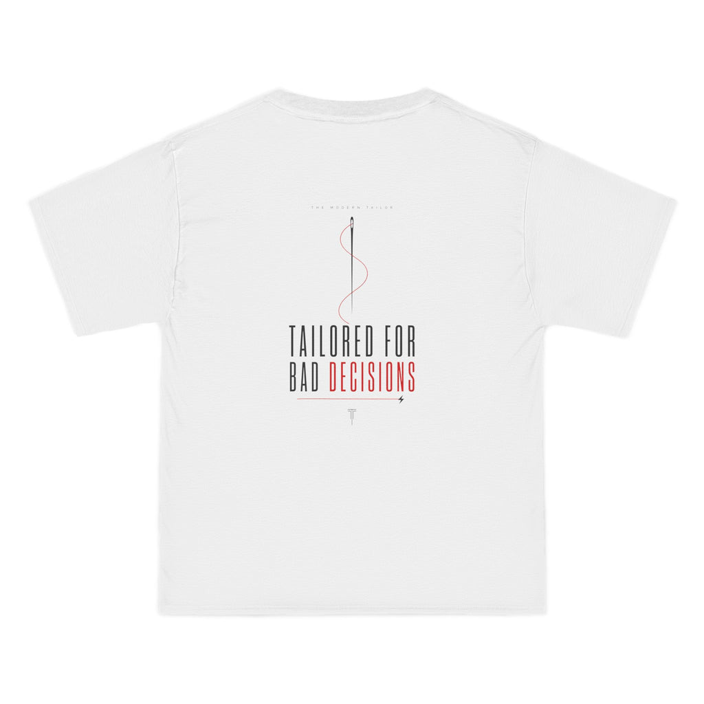 Tailored For Bad Decisions T-Shirt Funny Graphic Tee for Young Adults