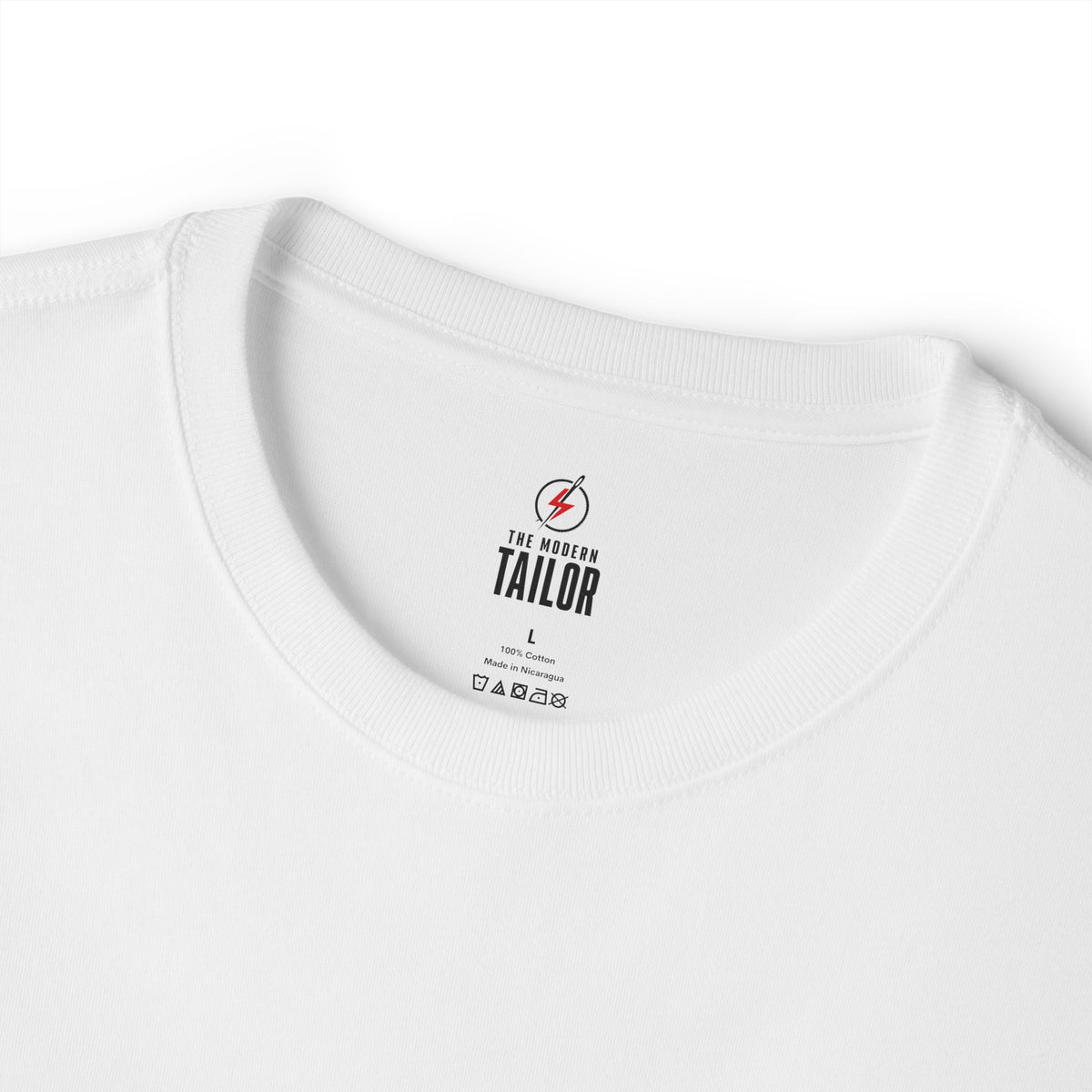 Oversized Boxy Tee Minimal White Crewneck Unisex T-Shirt