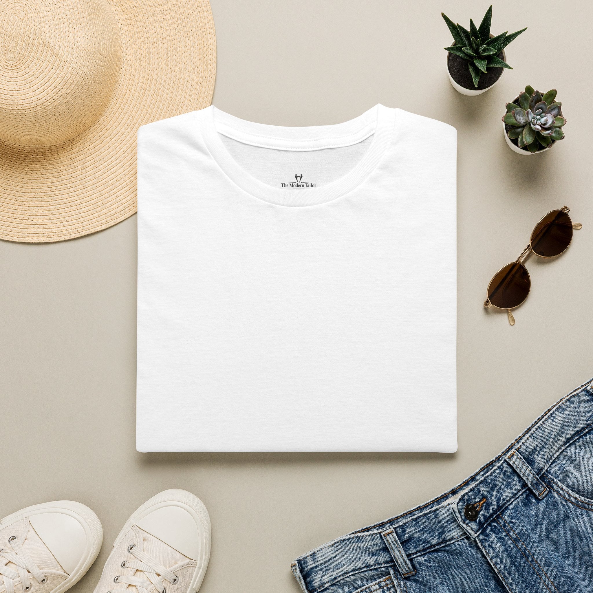 Classic White Tee  Minimal Everyday Crewneck T-Shirt