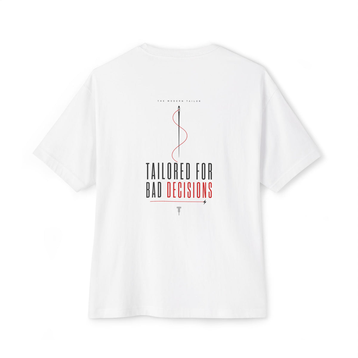 Oversized Boxy Tee Minimal White Crewneck Unisex T-Shirt