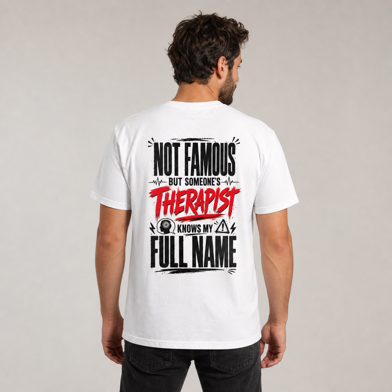 Therapist Knows My Full Name T-Shirt – Funny Mental Health Counselor Gift
