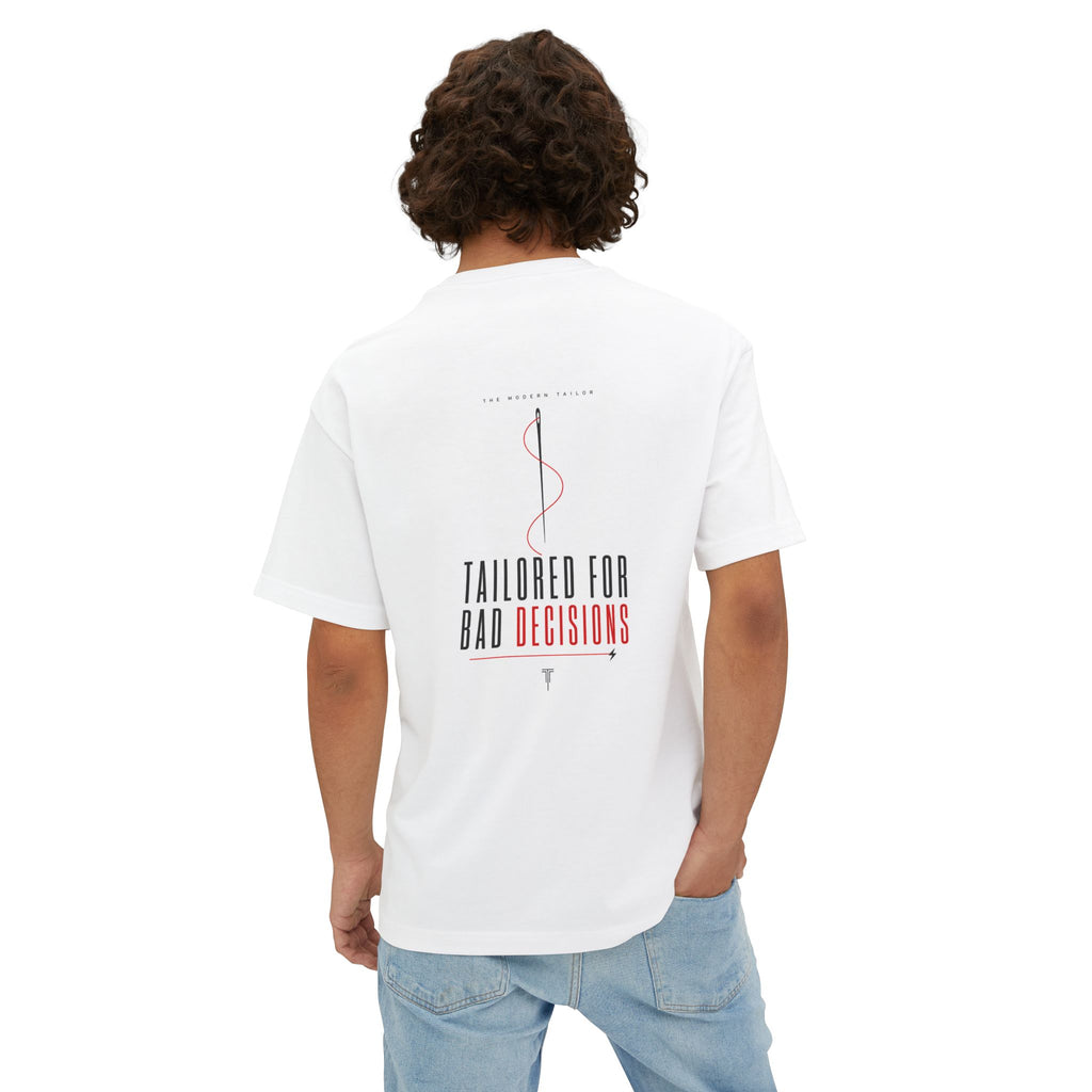 Oversized Boxy Tee Minimal White Crewneck Unisex T-Shirt