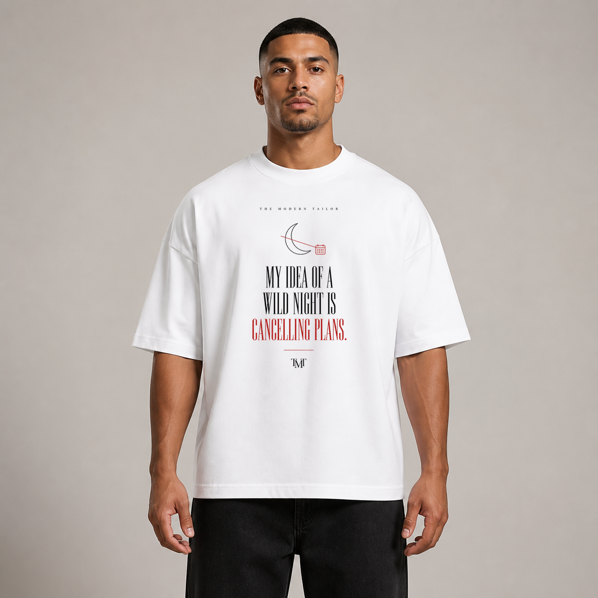 Canceling Plans Tee ,Oversized boxy Graphic T-Shirt
